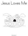 Jesus Loves Me Coloring Page