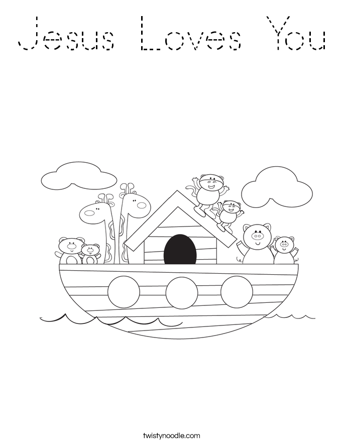 Jesus Loves You Coloring Page