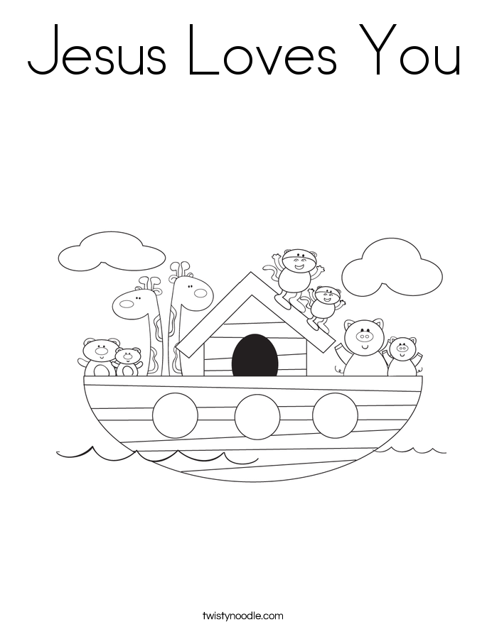 Jesus Loves You Coloring Page