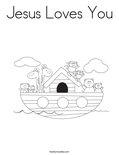 Jesus Loves You Coloring Page