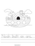 Noah built an arc.  Worksheet