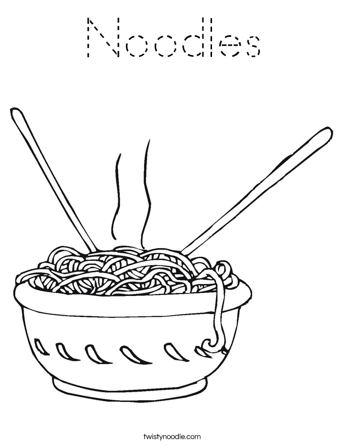 Noodles Coloring Page