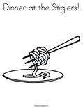 Dinner at the Stiglers! Coloring Page