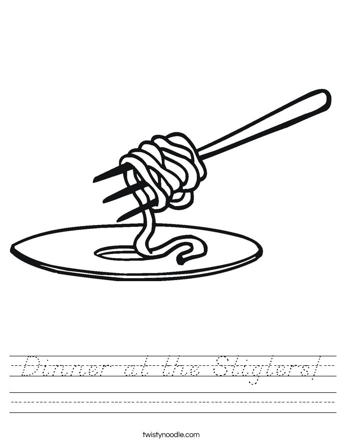 Dinner at the Stiglers! Worksheet