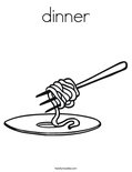 dinner Coloring Page