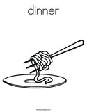 dinner Coloring Page