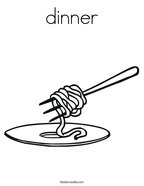 dinner Coloring Page