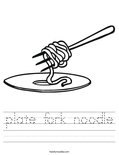 plate fork noodle Worksheet