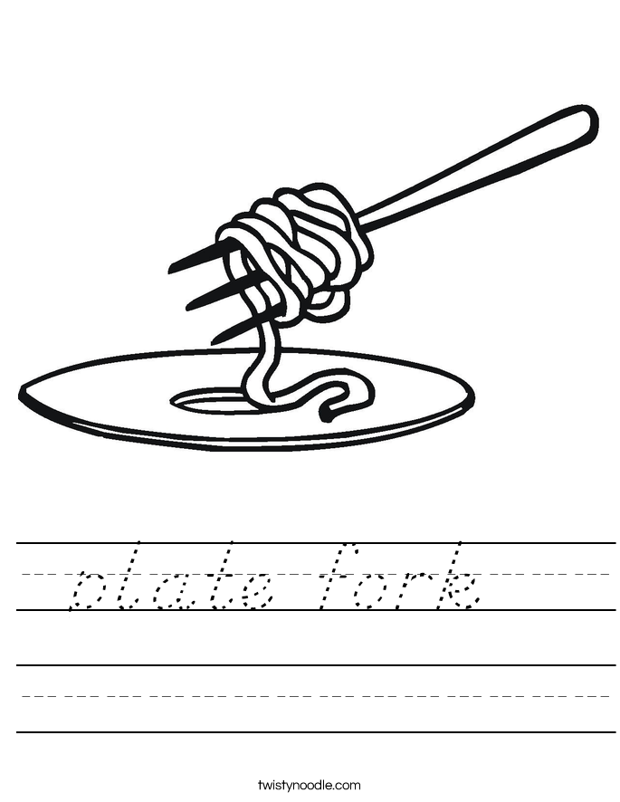 plate fork  Worksheet