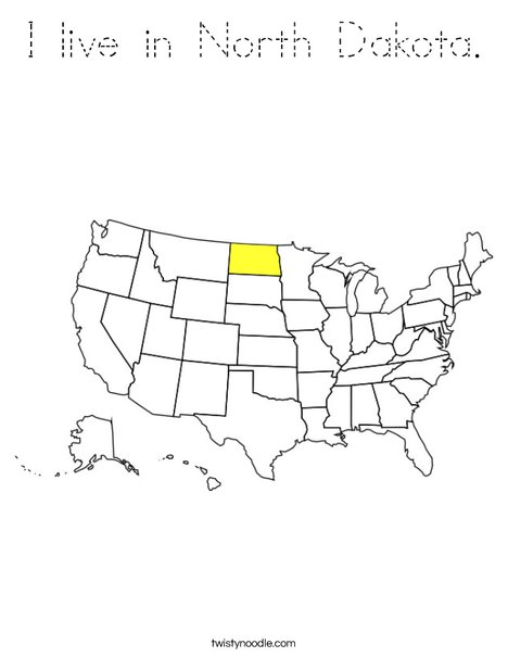 North Dakota Coloring Page