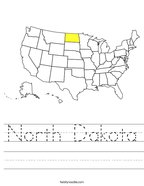 North Dakota Handwriting Sheet