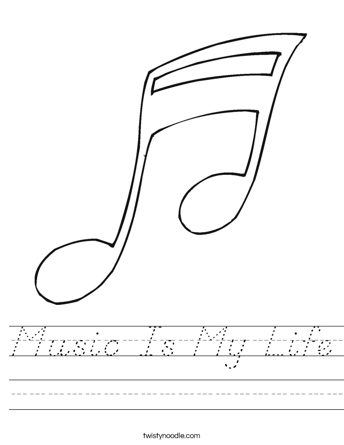 Music Is My Life Worksheet