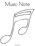 Music NoteColoring Page