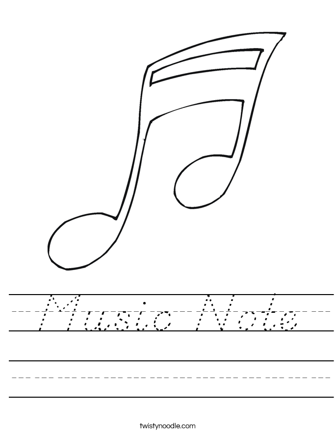 Music Note Worksheet