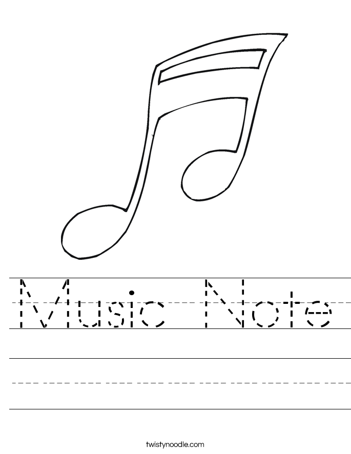 Music Note Worksheet