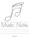 Music Note Worksheet