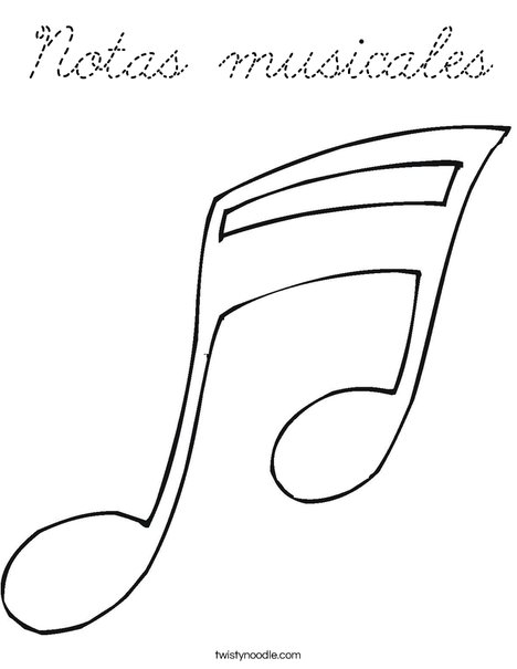 Note Coloring Page