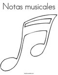 Notas musicales Coloring Page