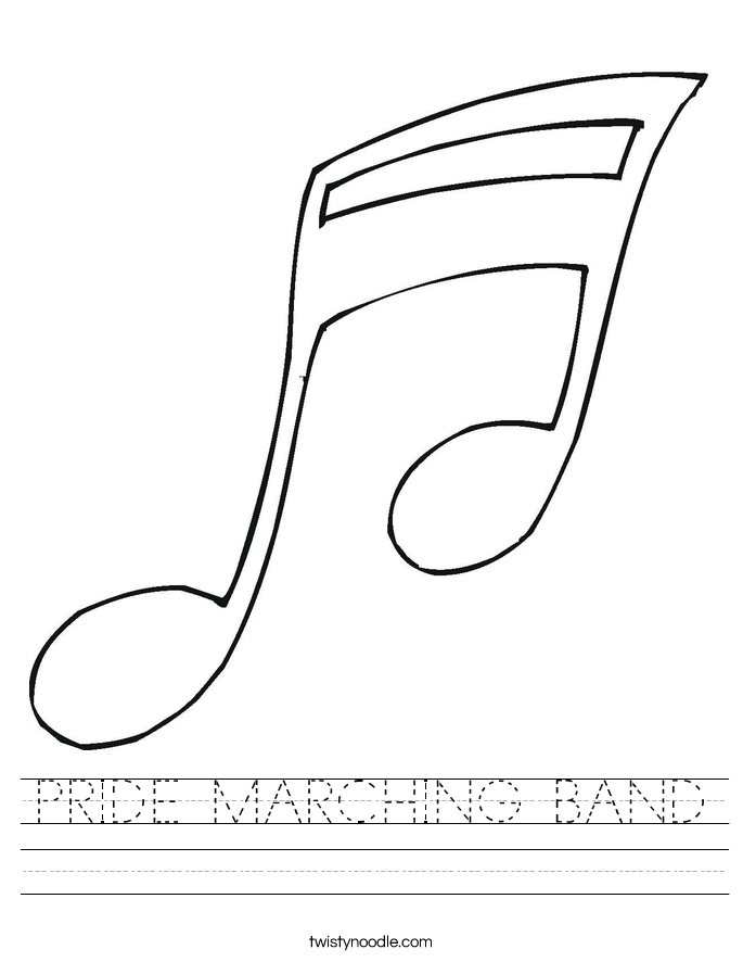 PRIDE MARCHING BAND Worksheet