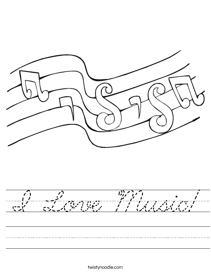 I Love Music! Worksheet