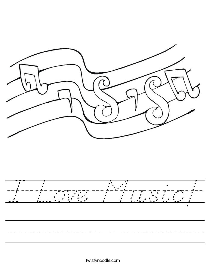 I Love Music! Worksheet