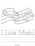 I Love Music! Worksheet