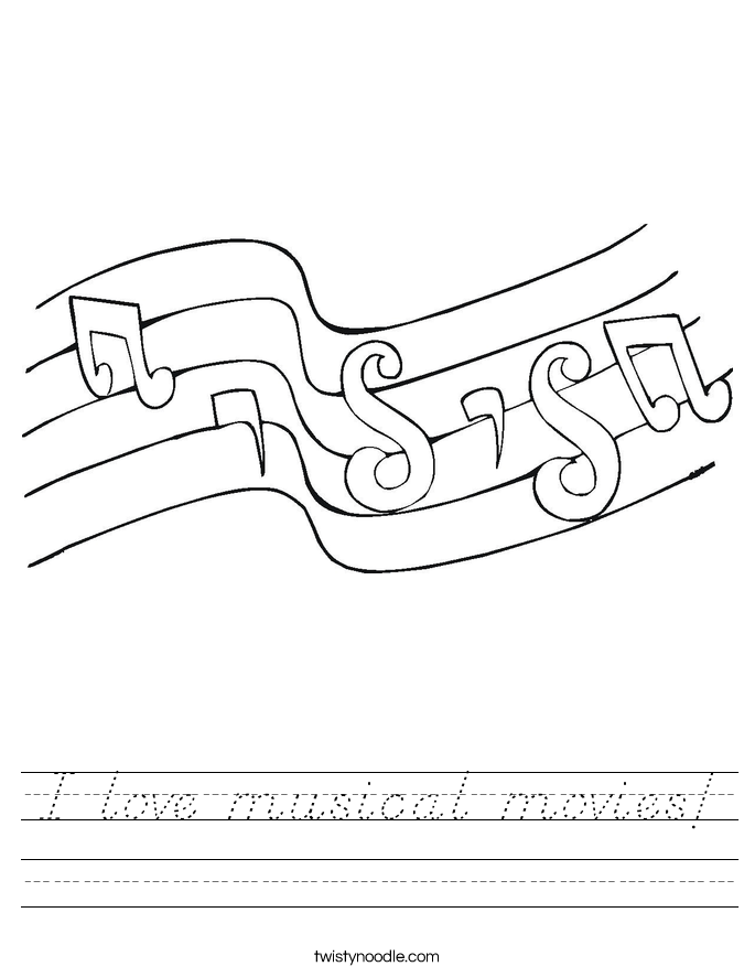 I love musical movies! Worksheet