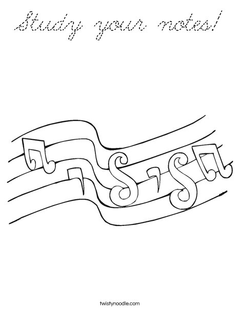 Notes Coloring Page