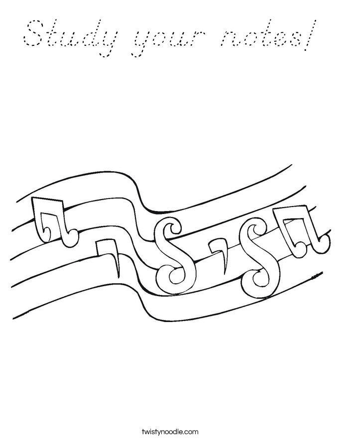 Study your notes! Coloring Page