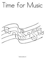 Time for Music Coloring Page