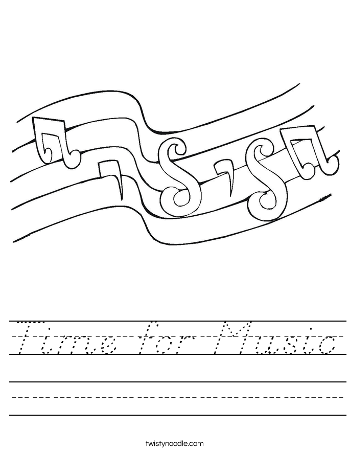 Time for Music Worksheet