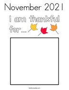 November 2021 Coloring Page