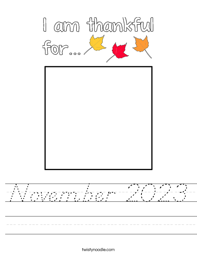 November 2023 Worksheet