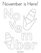 November is Here Coloring Page