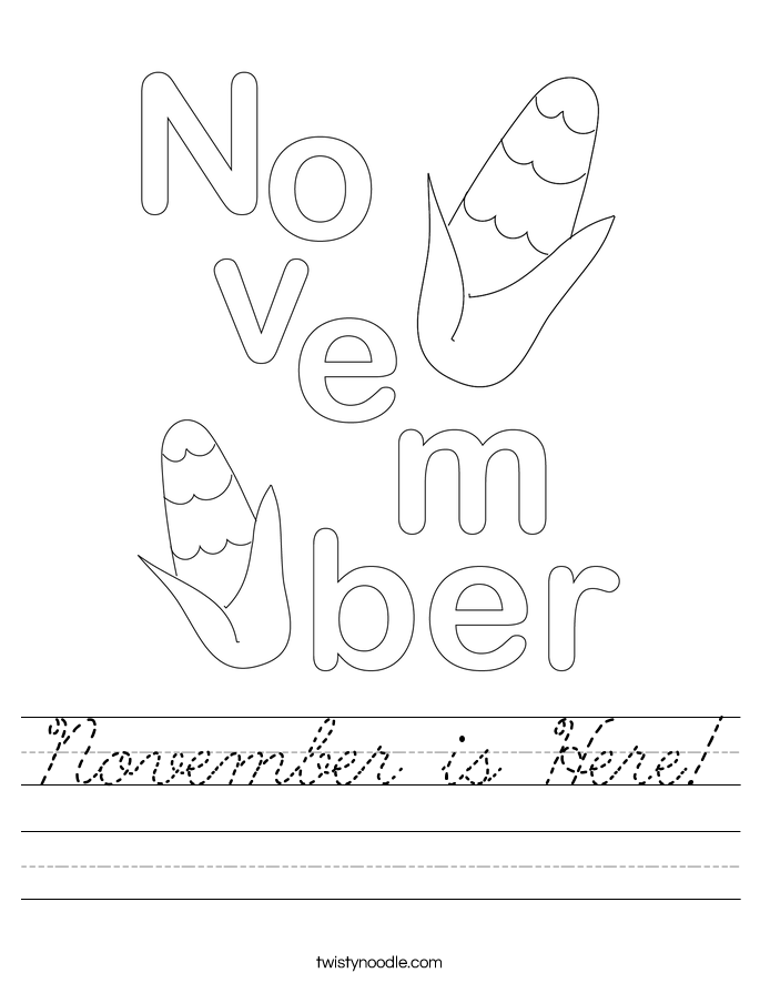 November is Here! Worksheet