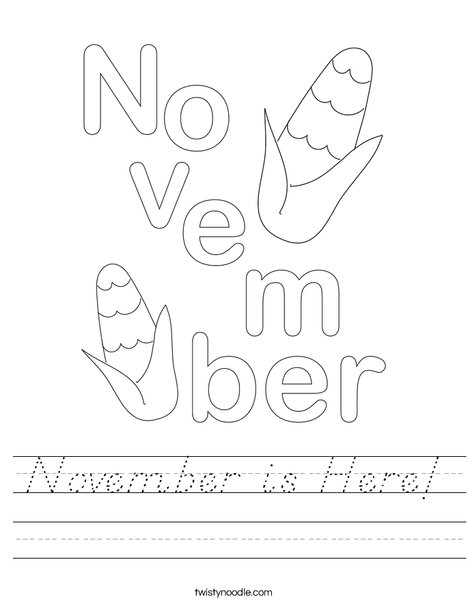 November is Here! Worksheet