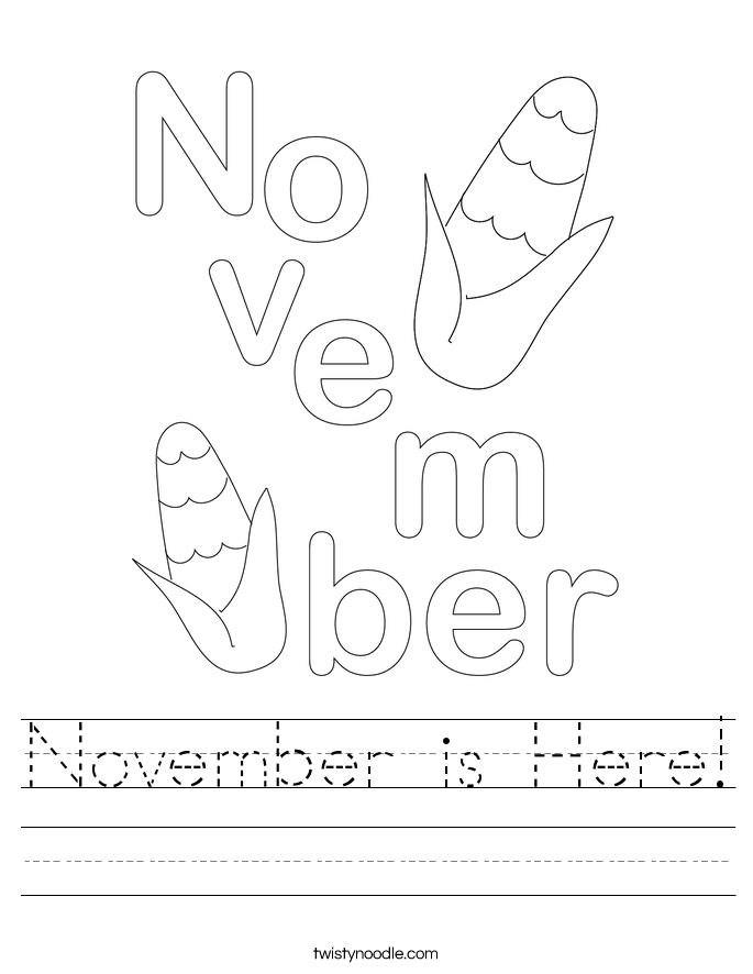 November is Here! Worksheet