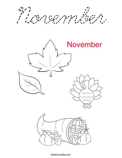 November Coloring Page