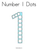 Number 1 Dots Coloring Page