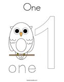 One Coloring Page