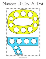 Number 10 Do-A-Dot Coloring Page