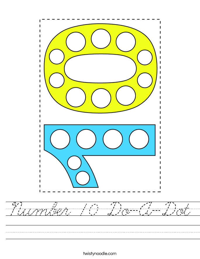 Number 10 Do-A-Dot Worksheet
