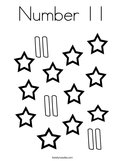 Number 11 Coloring Page