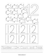 number 12 worksheets twisty noodle