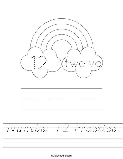 Number 12 Practice Worksheet
