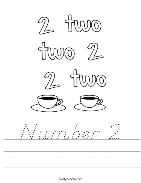 Number 2 Coffee Worksheet