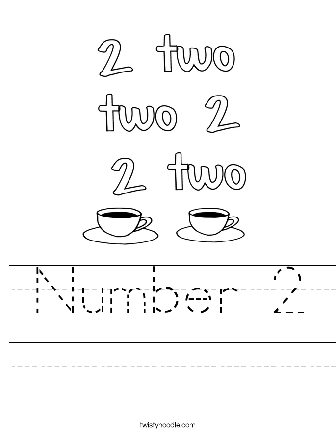 Number 2 Worksheet