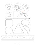 Number 2 Cut and Paste Worksheet