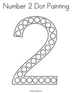 Number 2 Dot Painting Coloring Page