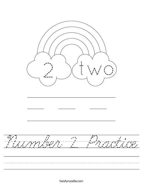 Number 2 Practice Worksheet